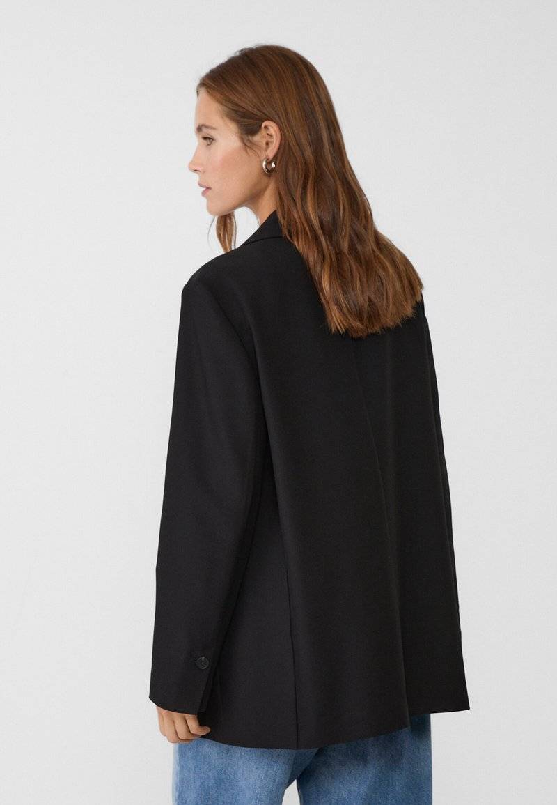 Stradivarius Stradivarius REGULAR FIT - Short coat - black Exklusive Angebote