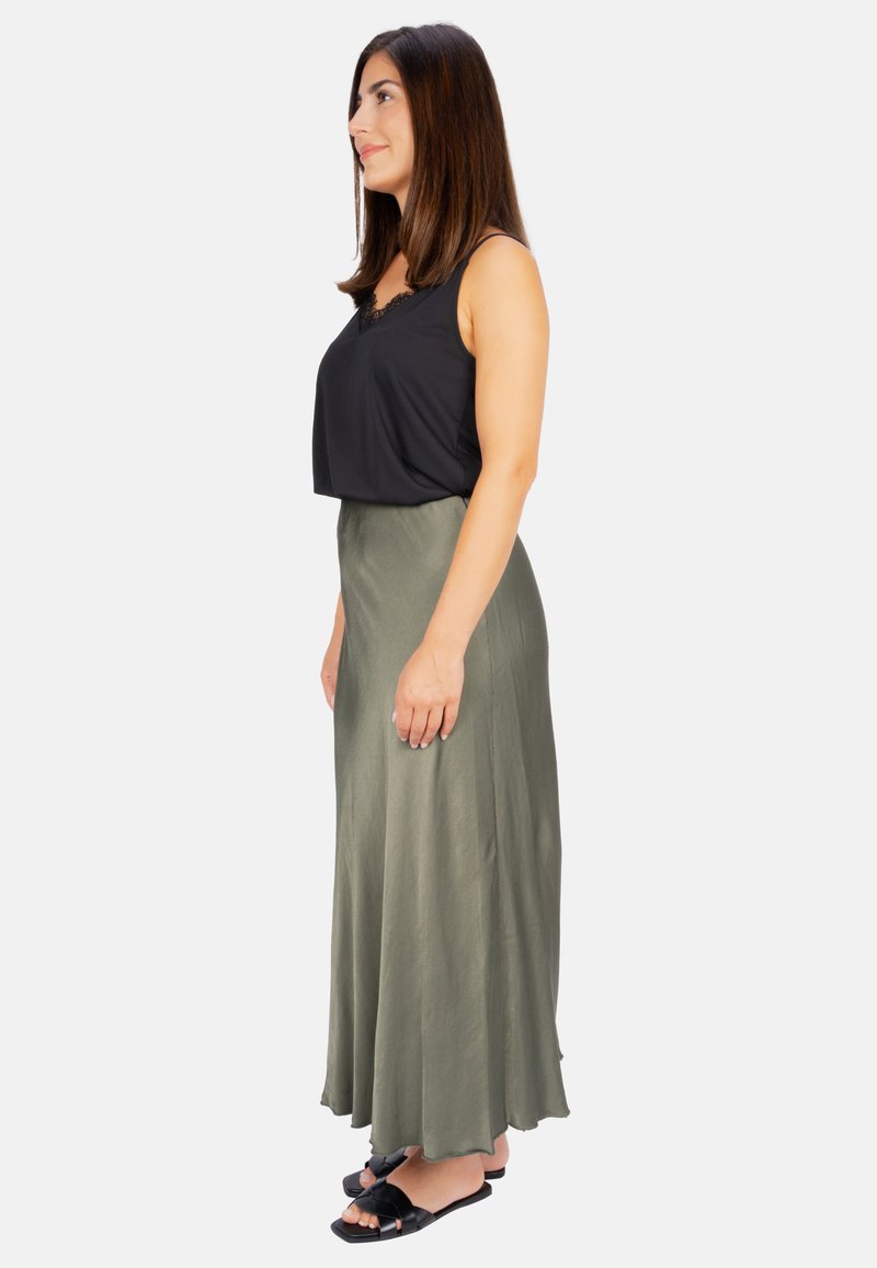 Seasons of April Seasons of April LILLY - Maxi skirt - khaki Blitzangebot