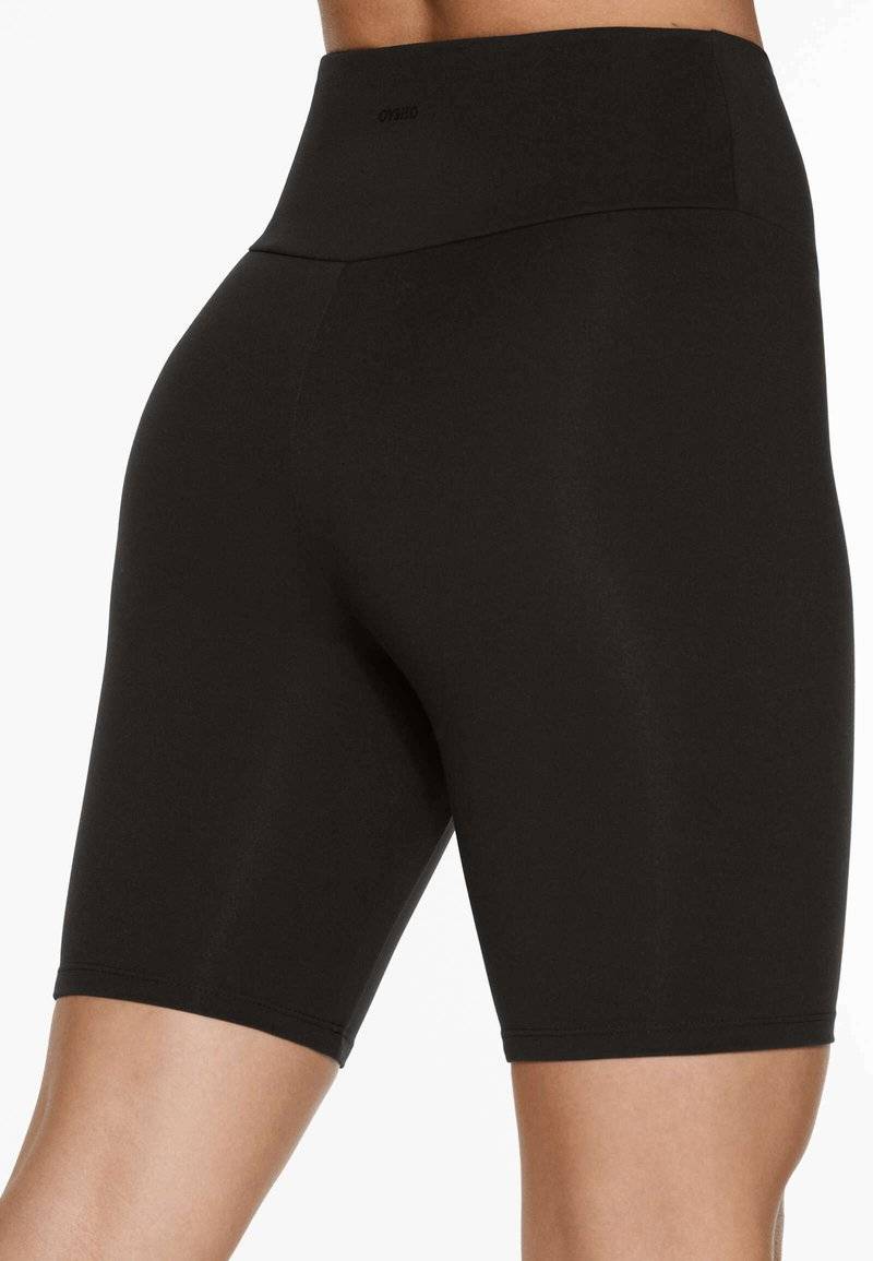OYSHO OYSHO COMFORTLUX HIGH-RISE BIKER 20cm - Leggings - black Nur noch ein Tag übrig