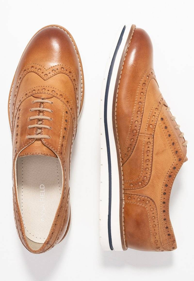 Anna Field Anna Field LEATHER - Casual lace-ups - cognac 50% Rabatt mit kostenlosem Versand