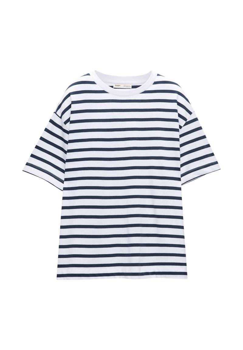 PULL&BEAR PULL&BEAR SHORT SLEEVE - Basic T-shirt - dark blue Online Shopping