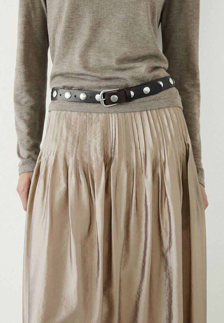 Massimo Dutti Massimo Dutti Pleated skirt - beige Exklusivangebot
