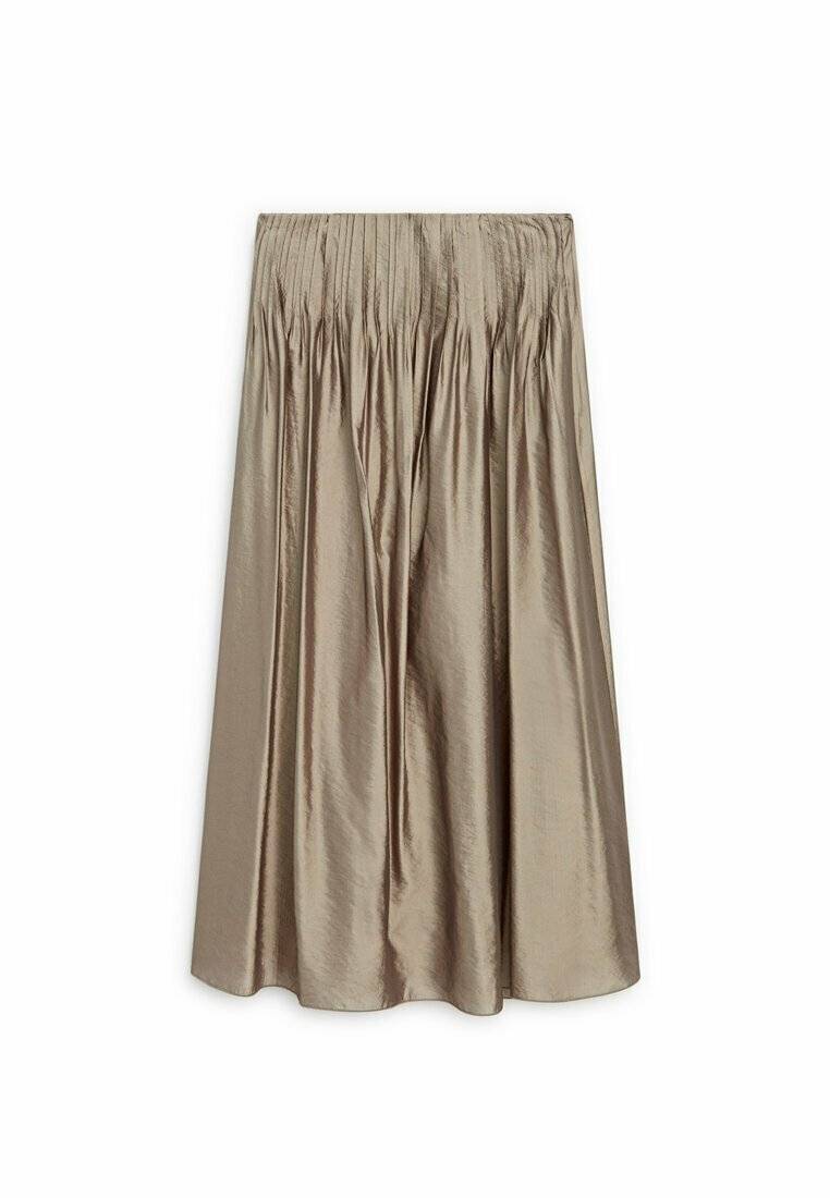 Massimo Dutti Massimo Dutti Pleated skirt - beige Exklusivangebot