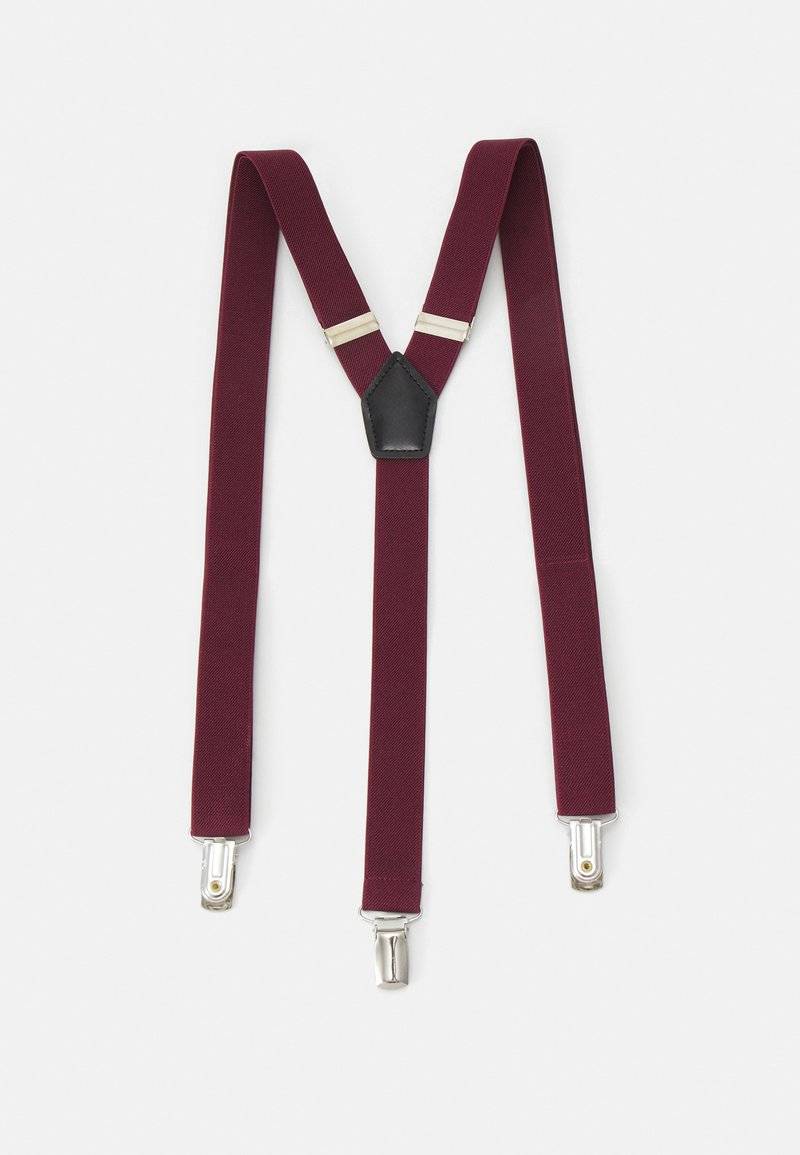 Pier One Pier One SUSPENDER/HOSENTRÄGER SET - Pocket square - bordeaux Räumungsverkauf
