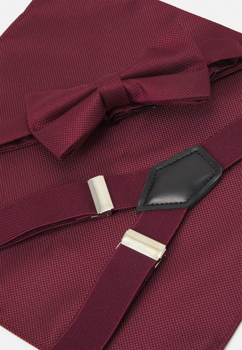 Pier One Pier One SUSPENDER/HOSENTRÄGER SET - Pocket square - bordeaux Räumungsverkauf