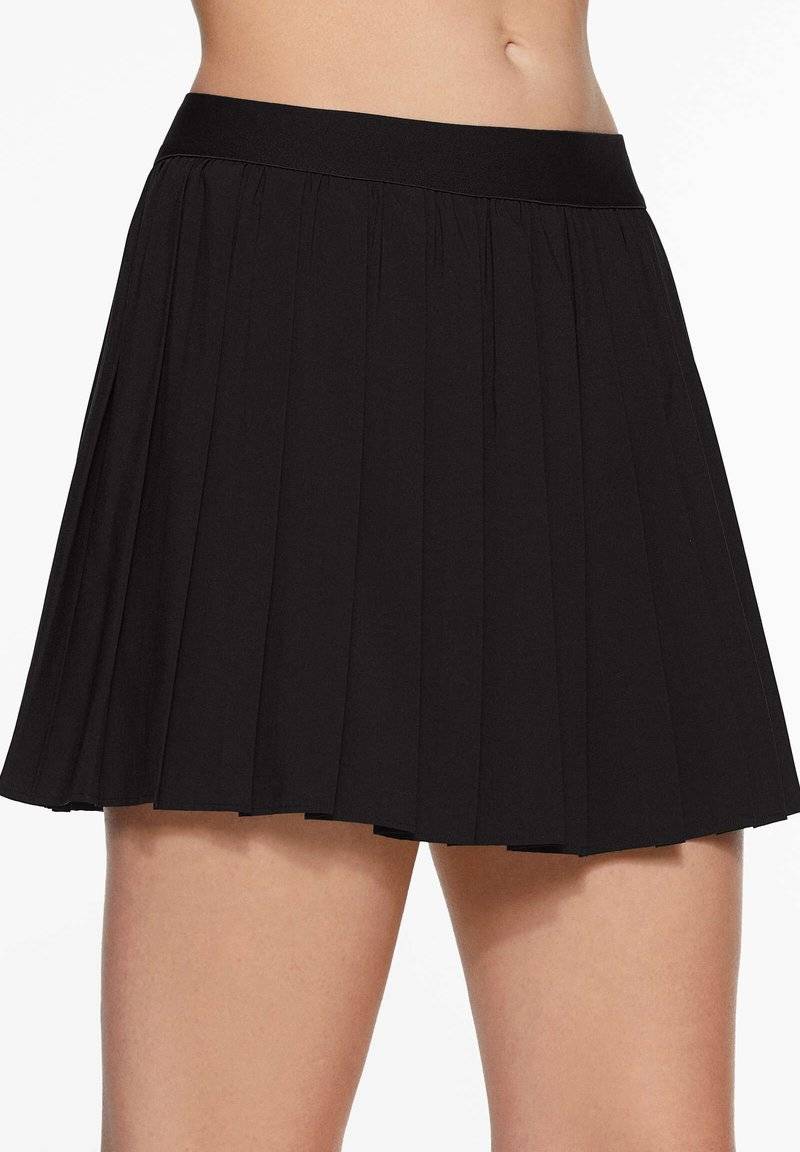OYSHO OYSHO PLEATED COMPRESSIVE - Sports skirt - black Kostenlose Rückgabe