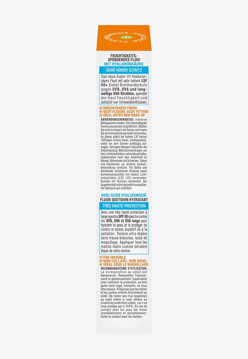 Garnier Garnier SUNSCREEN FLUID WITH SPF 50+ - Sun protection Online