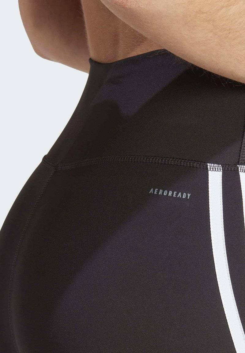adidas Performance adidas Performance ESSENTIALS 3-STRIPES HIGH-WAISTED 7/8 - Leggings - black Preisnachlass