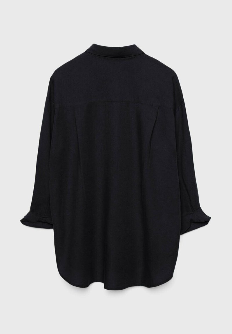 Stradivarius Stradivarius RUSTIKALES DAILY - Button-down blouse - black Neueste Stile