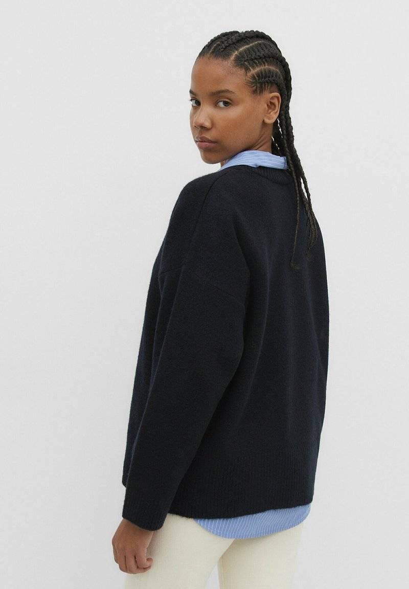 Stradivarius Stradivarius SOFT-TOUCH - Jumper - dark blue Clearance-Verkauf