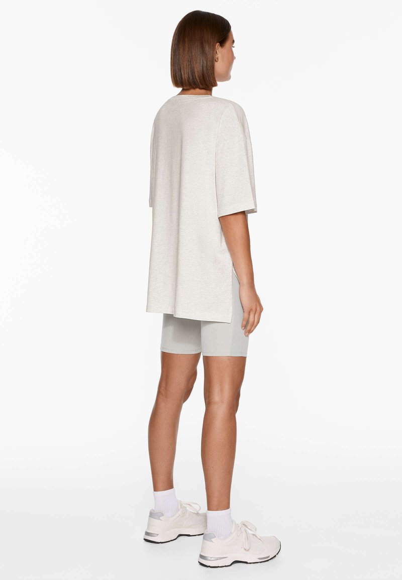 OYSHO OYSHO SHORT SLEEVE - Basic T-shirt - mottled light grey Online Shopping