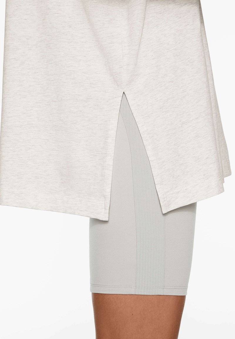 OYSHO OYSHO SHORT SLEEVE - Basic T-shirt - mottled light grey Online Shopping