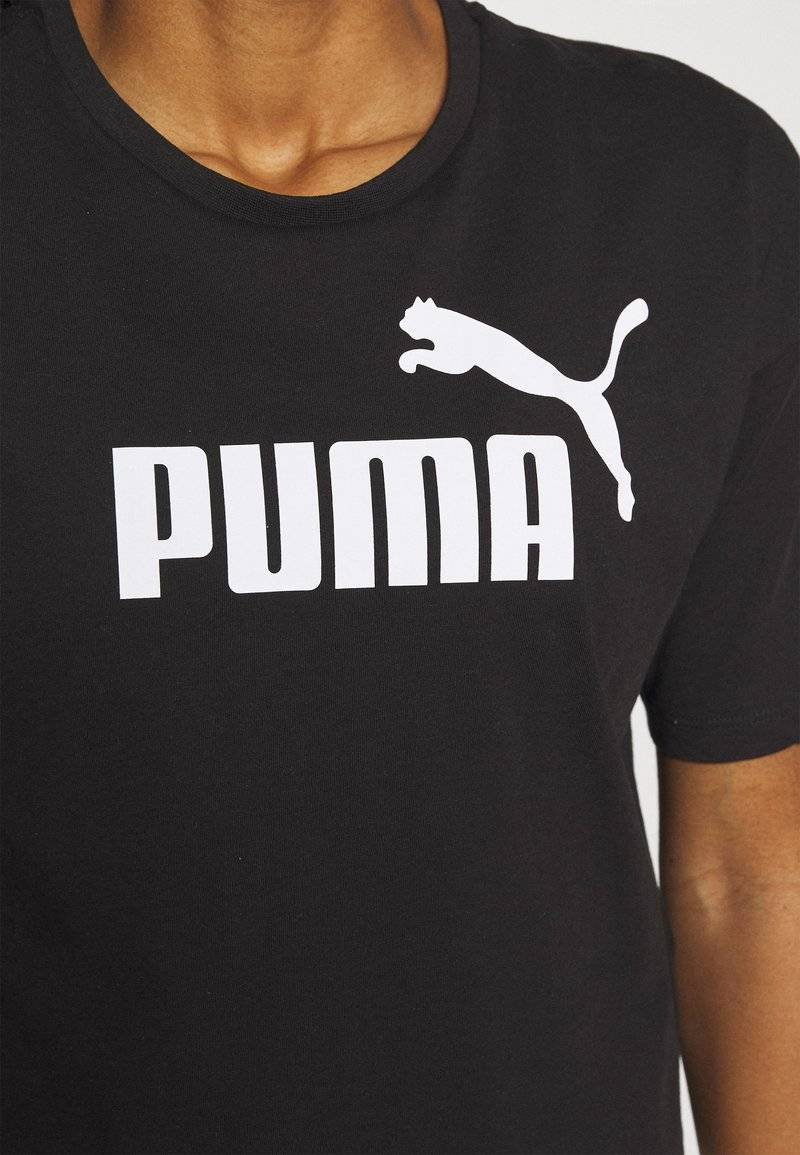 Puma Puma CROPPED LOGO TEE - Print T-shirt - puma black Große Rabatte