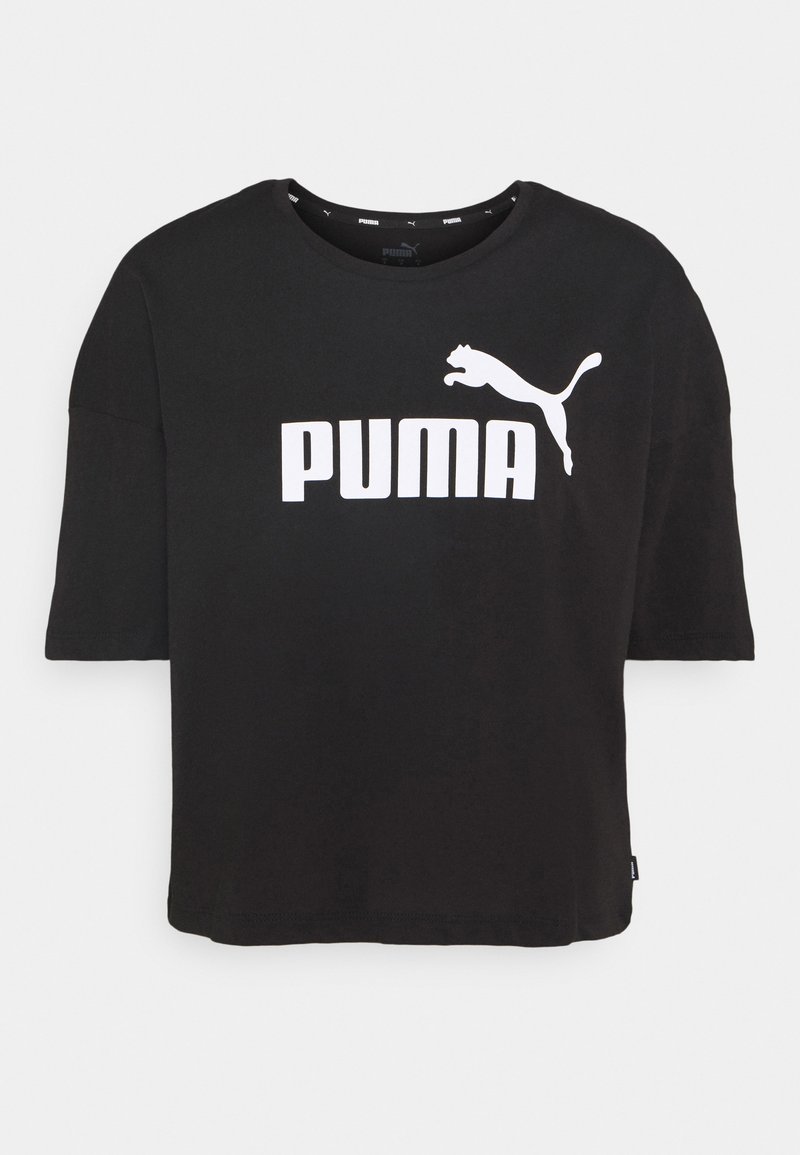 Puma Puma CROPPED LOGO TEE - Print T-shirt - puma black Große Rabatte