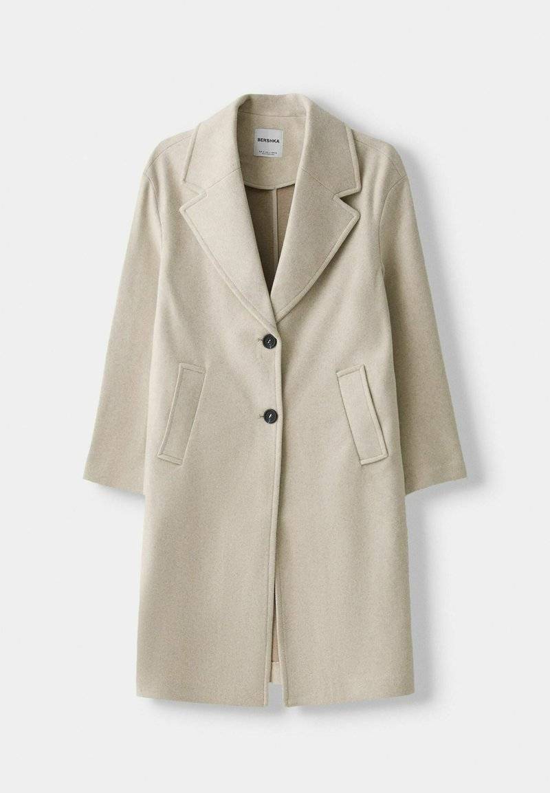 Bershka Bershka SOFT - Classic coat - white Letzte 2 Tage
