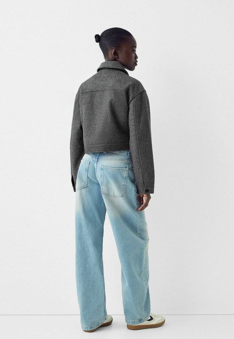 Bershka Bershka Summer jacket - blue grey Sonderangebot der Fabrik