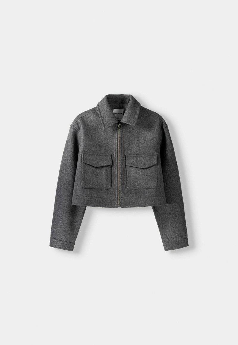 Bershka Bershka Summer jacket - blue grey Sonderangebot der Fabrik