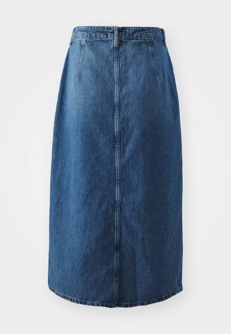 ONLY ONLY ONLCECE MIDI BUTTON SKIRT - A-line skirt - medium blue denim Super Rabatt
