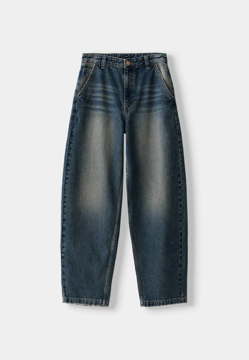 Bershka Bershka Relaxed fit jeans - dark blue Kostenloser Versand international