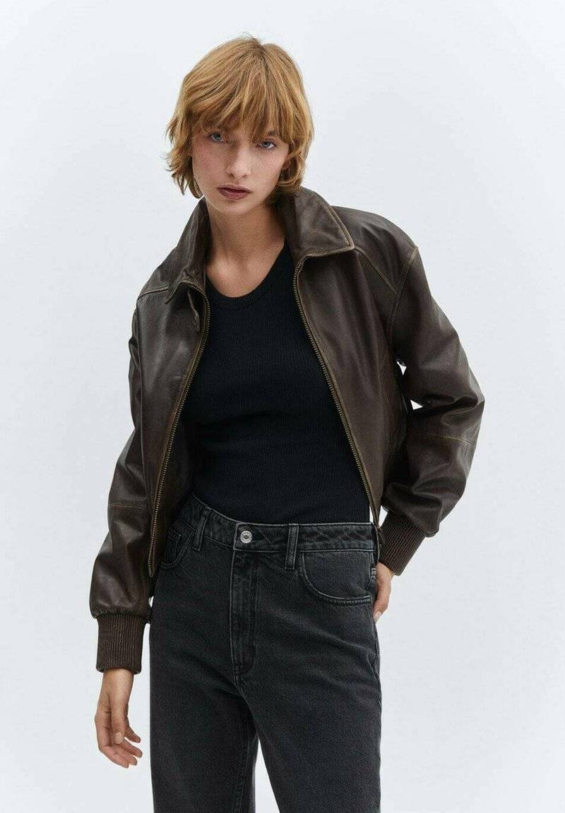 Mango Mango Straight leg jeans - black denim Begrenzt auf 3 Tage