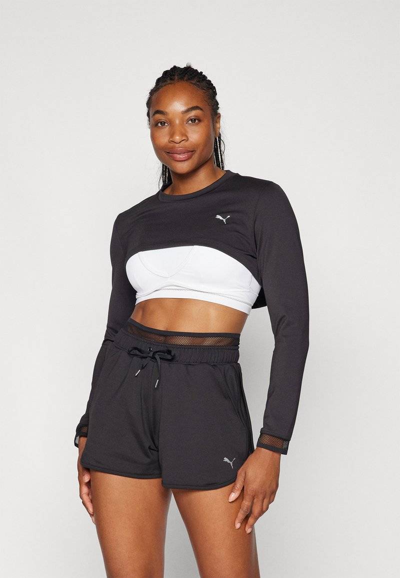 Puma Puma PAMELA REIF CROPPED - Long sleeved top - black Muttertagsangebot