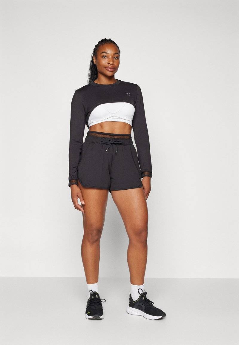 Puma Puma PAMELA REIF CROPPED - Long sleeved top - black Muttertagsangebot