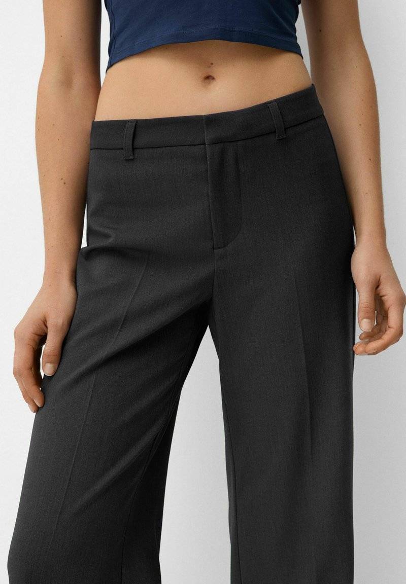 Bershka Bershka Trousers - mottled grey Letzter Tag