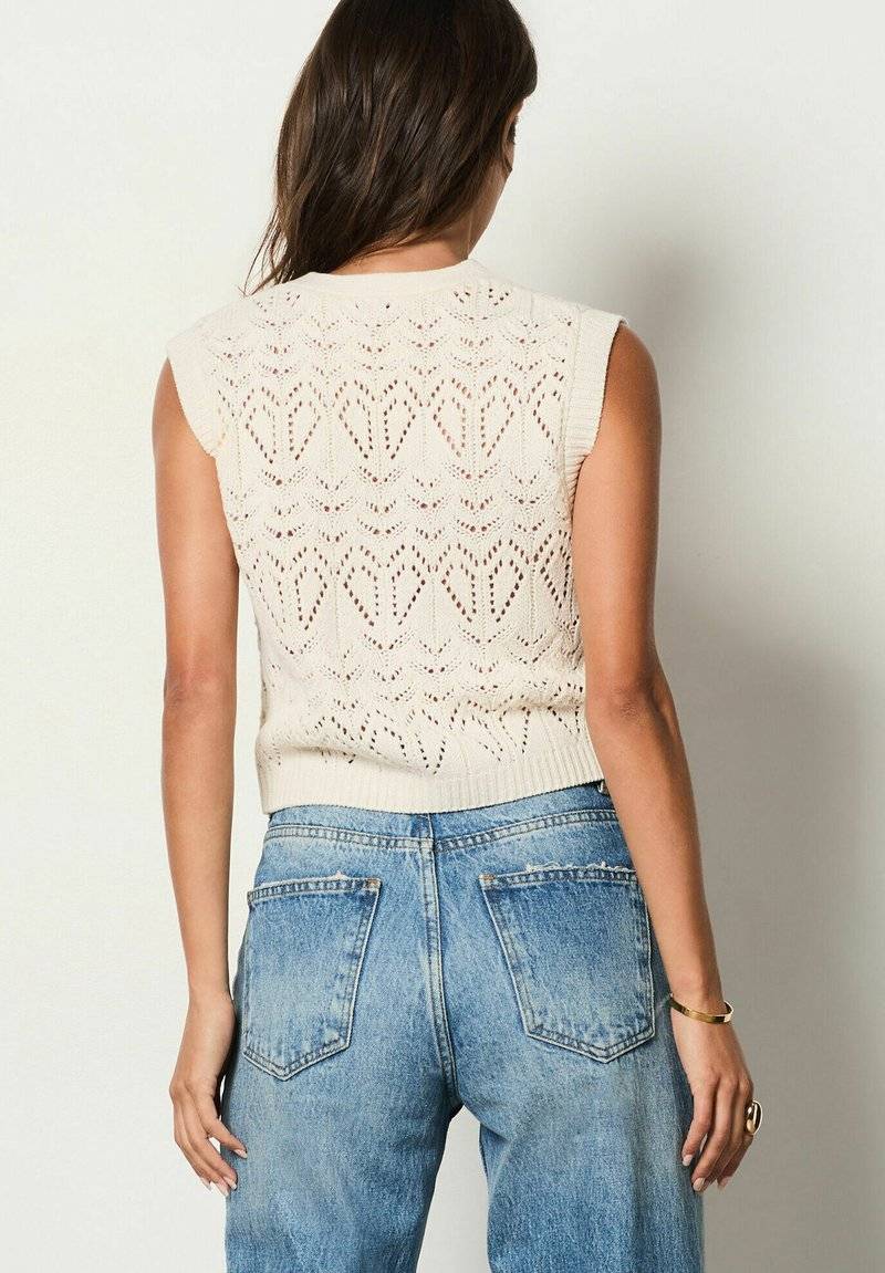 Etam Etam FOLIO - Waistcoat - ecru Bis zu 60% Rabatt