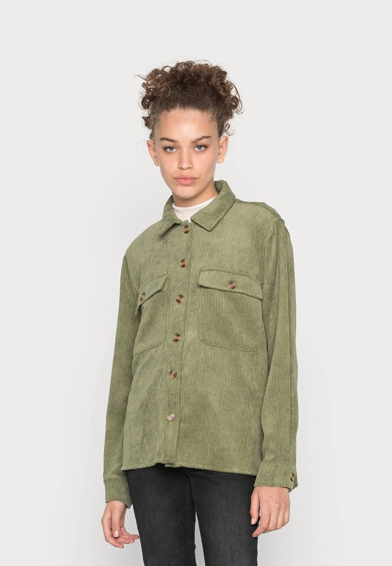 Pieces Pieces PCEFFI - Button-down blouse - olivine Nur noch ein Tag übrig