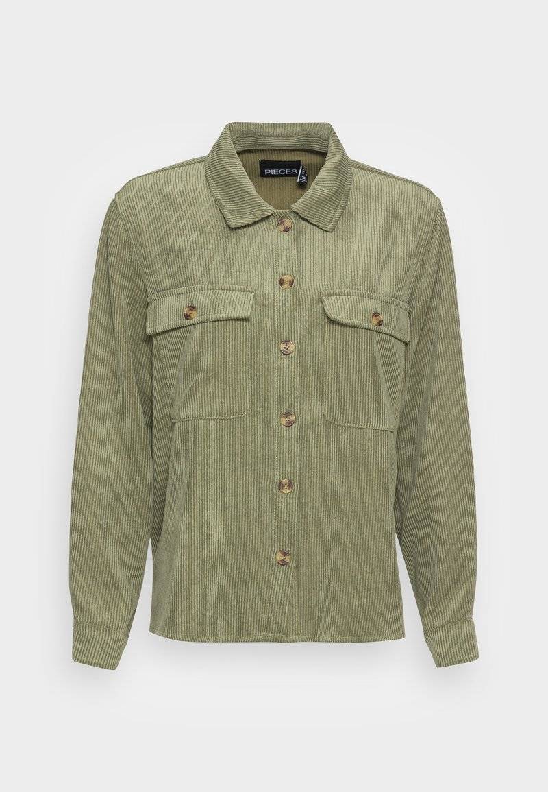 Pieces Pieces PCEFFI - Button-down blouse - olivine Nur noch ein Tag übrig