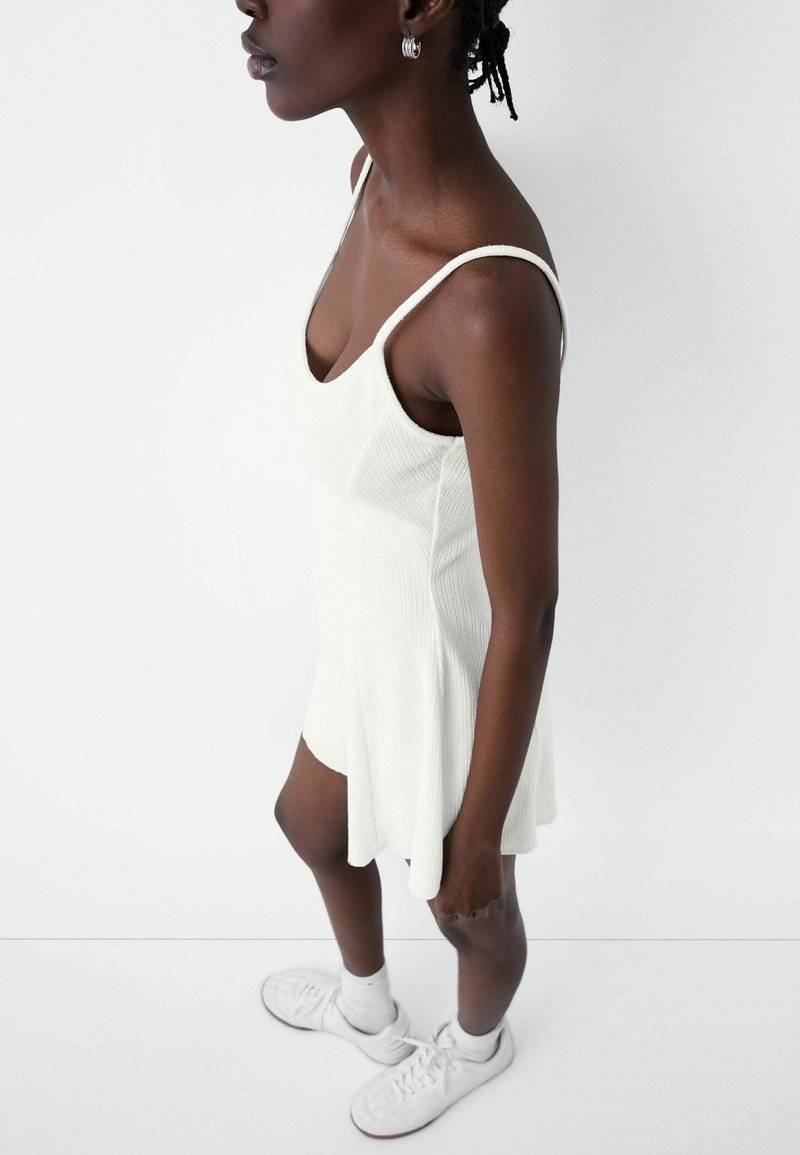 Bershka Bershka PRINTED - PLAYSUIT - Jumpsuit - white 50% Rabatt mit kostenlosem Versand