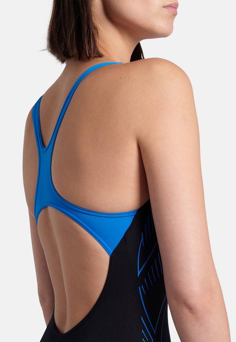 Arena Arena REFLECTING - Swimsuit - black blue river Auslauf