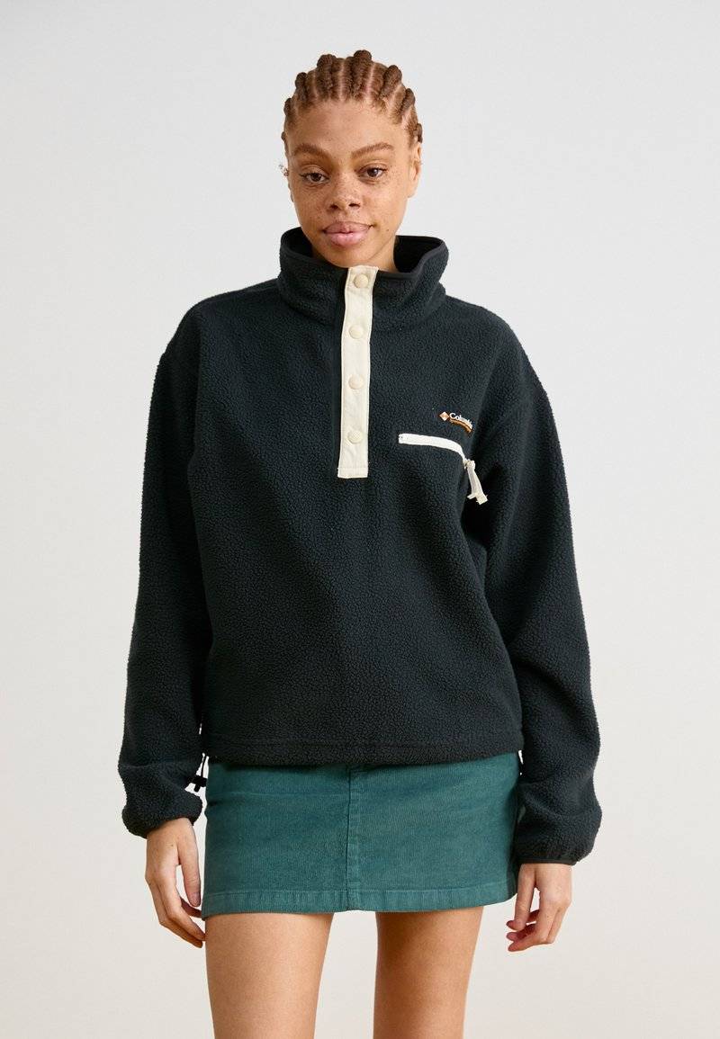 Columbia Columbia HELVETIA™ CROPPED HALF SNAP - Fleece jumper - black Sonderangebot