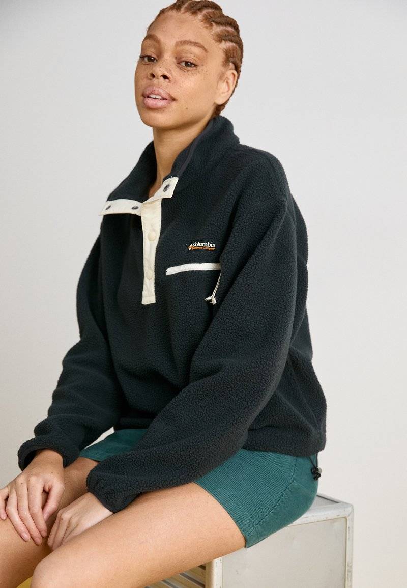 Columbia Columbia HELVETIA™ CROPPED HALF SNAP - Fleece jumper - black Sonderangebot