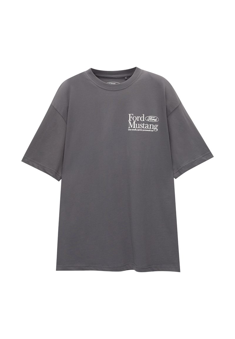PULL&BEAR PULL&BEAR FORD SHORT SLEEVE - Print T-shirt - grey Weihnachtsangebot