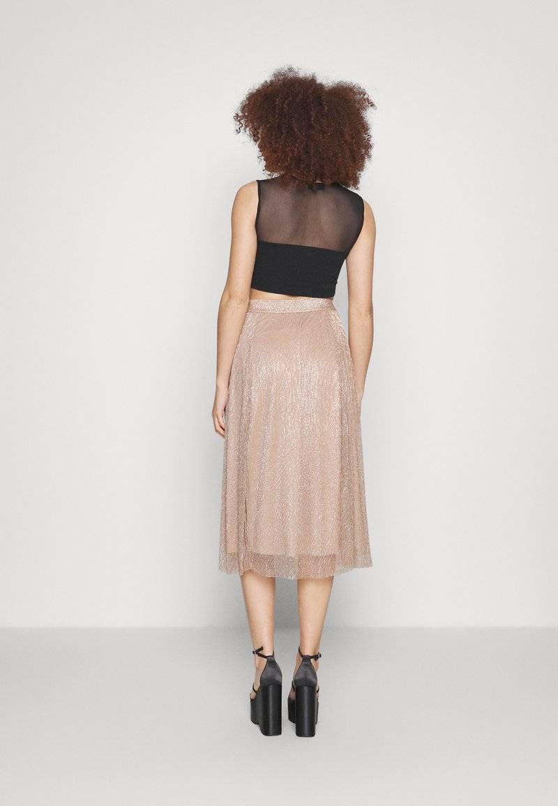 ONLY ONLY ONLTINGA SHINE SKIRT - A-line skirt - beige Online Outlet