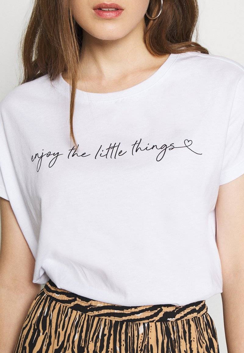 Even&Odd Even&Odd MANDALA ENJOY THE LITTLE THINGS TEE - Print T-shirt - white Exklusive Angebote