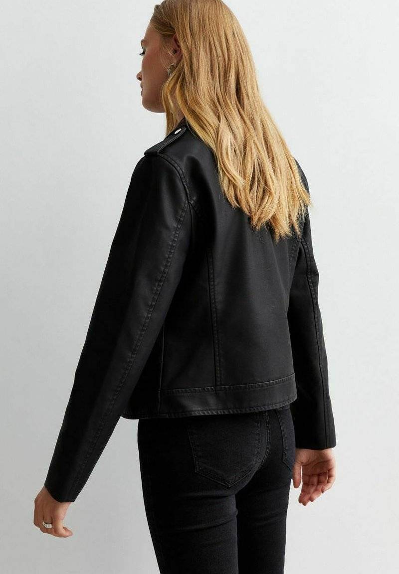 New Look New Look LOOK - Faux leather jacket - black Sonderangebote