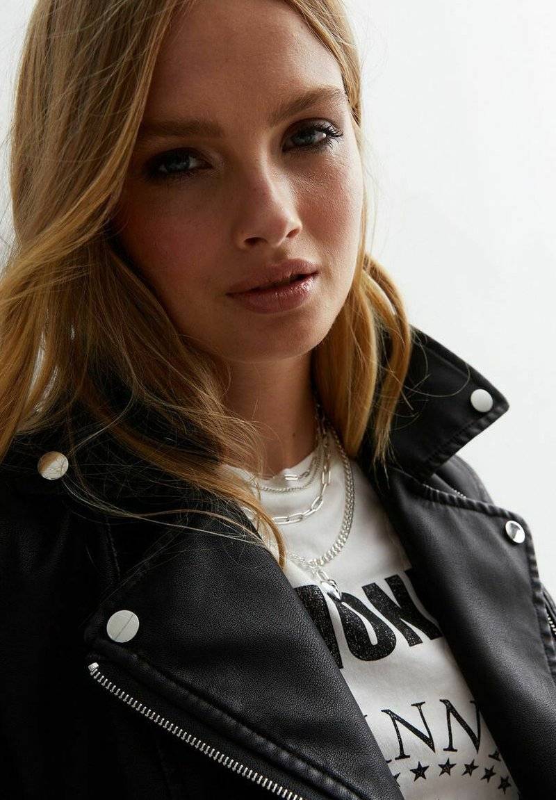 New Look New Look LOOK - Faux leather jacket - black Sonderangebote