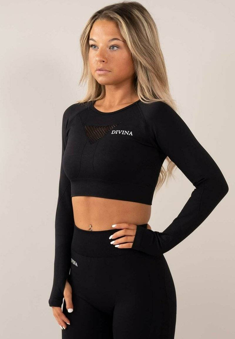 Divina Divina FOUR - Long sleeved top - black Nur für heute
