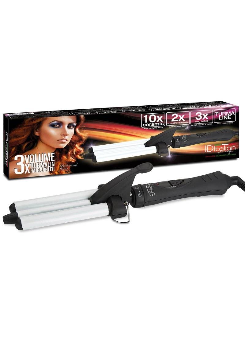 Italian Design Italian Design HAIR CURLER TOURMALINE 3X - Hair Styling Tool - black Black Friday