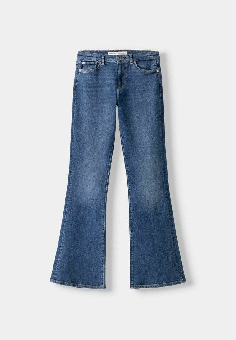 Bershka Bershka Flared Jeans - light blue denim Zeitlich begrenztes Angebot