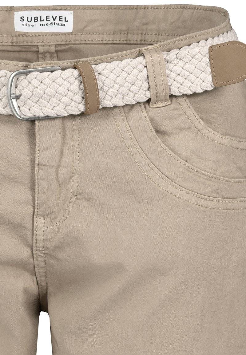 Sublevel Sublevel BERMUDA MIT GÜRTEL - Denim shorts - beige Tägliche Deals