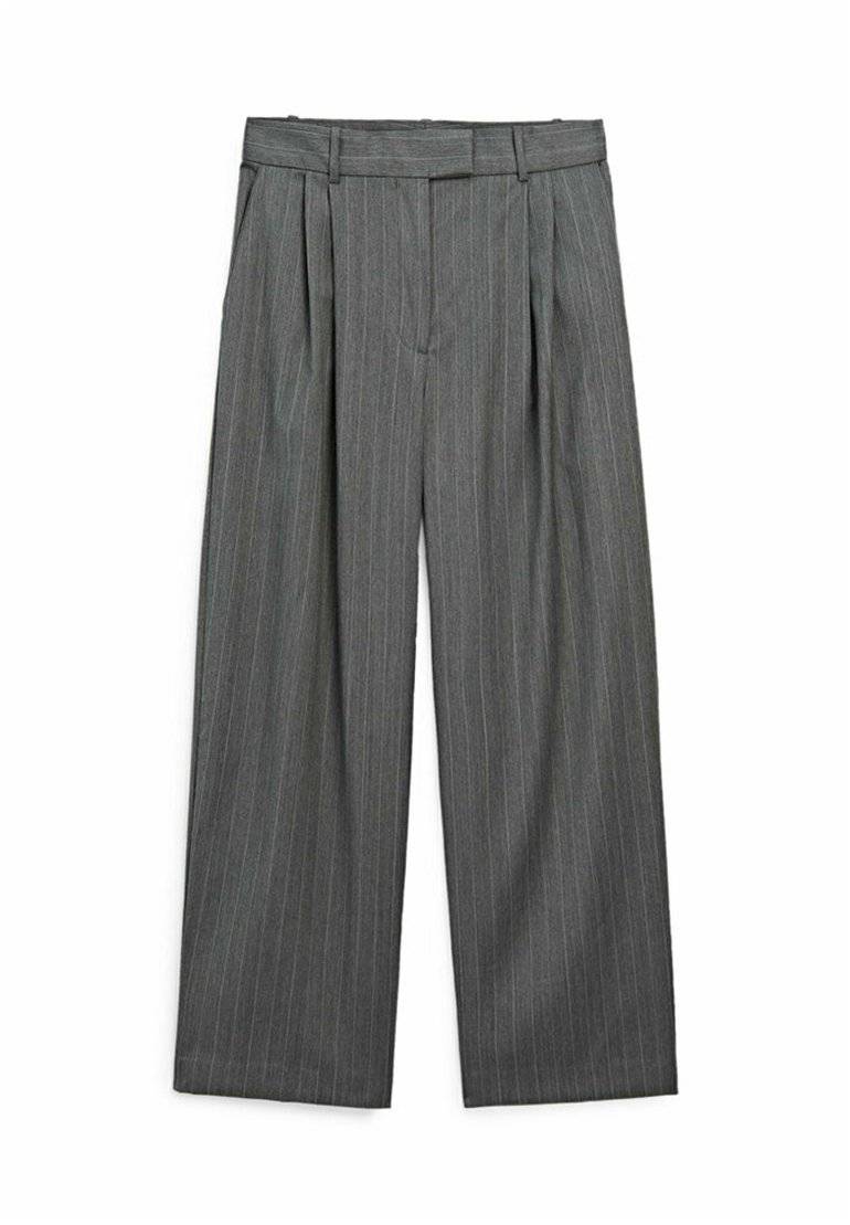 Massimo Dutti Massimo Dutti STRAIGHT-LEG STRIPE - Trousers - dark grey Letzte 3 Tage