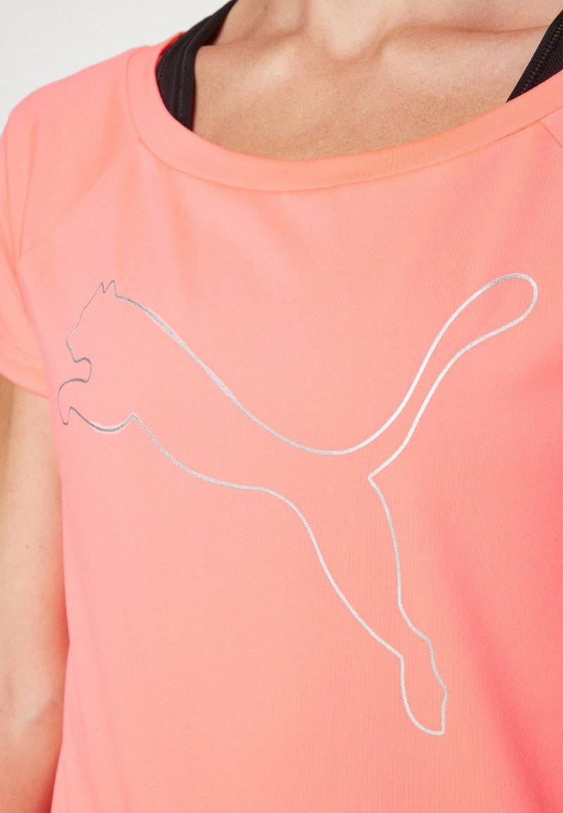 Puma Puma TRAIN FAVORITE CAT TEE - Sports T-shirt - sunset glow Super Rabatt