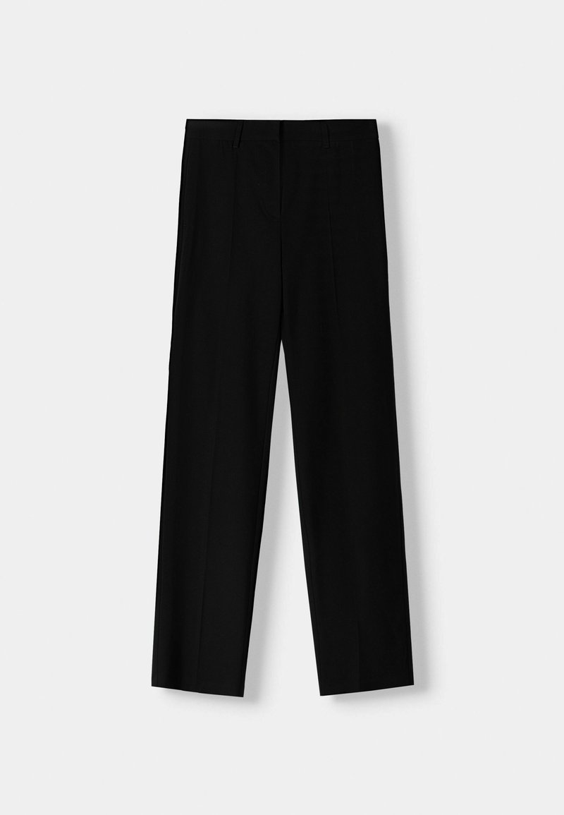 Bershka Bershka STRAIGHT-LEG TAILORED - Trousers - black denim Valentinstagsangebot