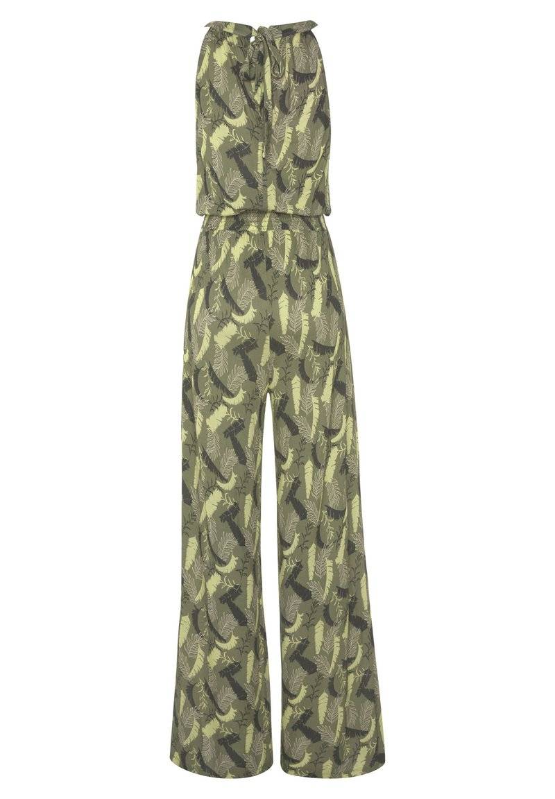 s.Oliver s.Oliver OVERALL - Jumpsuit - grün bedruckt Blitzangebot