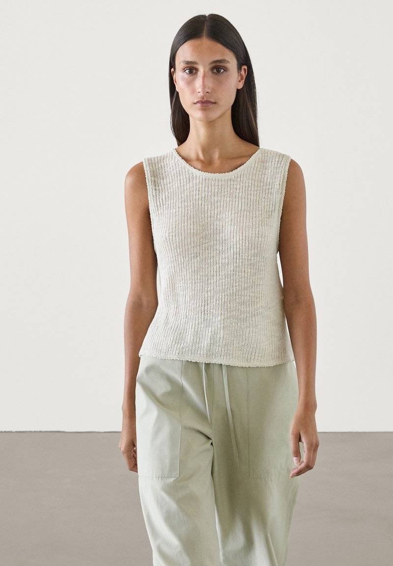 Massimo Dutti Massimo Dutti SLEEVELESS - Top - light brown Neueste Stile