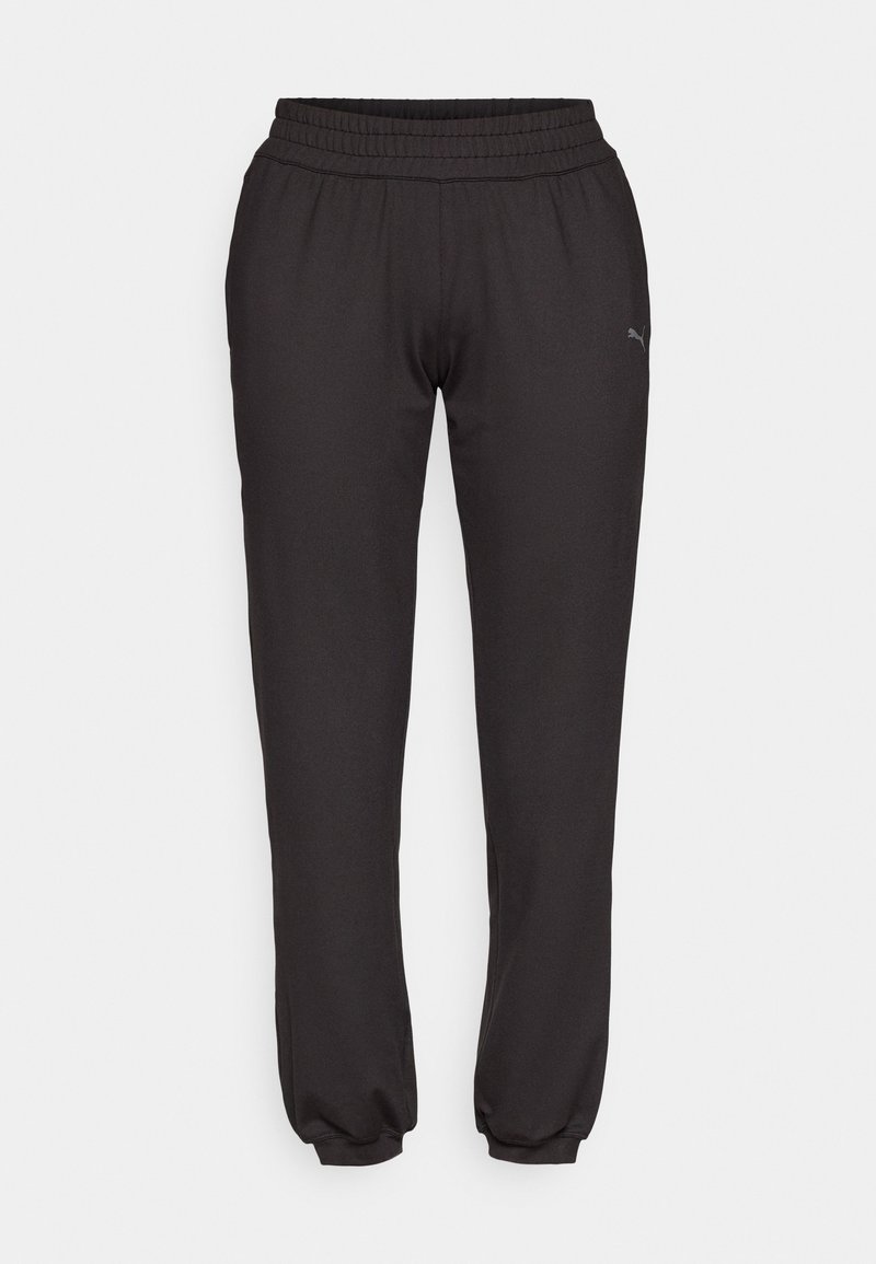 Puma Puma STUDIO FOUNDATIONS - Tracksuit bottoms - black Lagerräumung