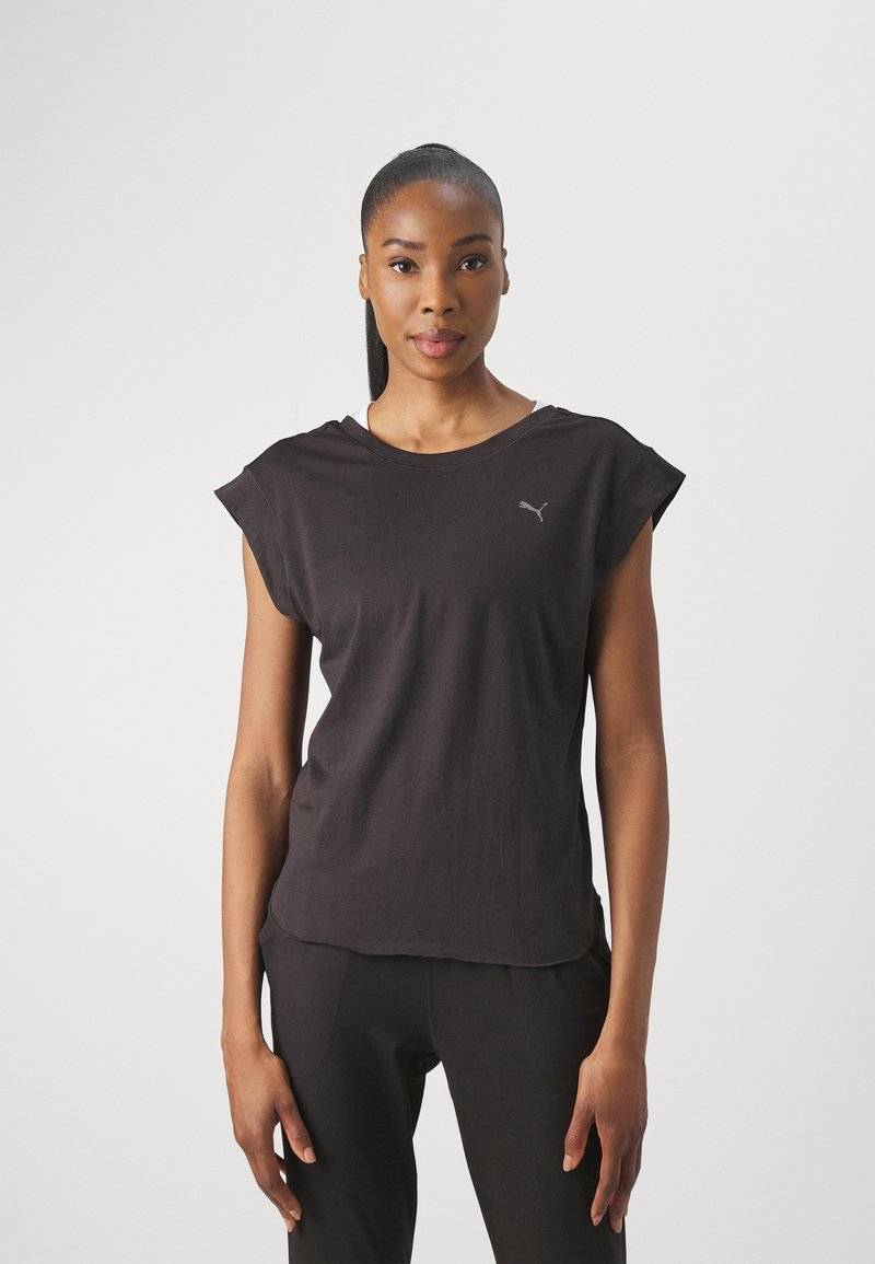 Puma Puma STUDIO FOUNDATIONS TEE - Sports T-shirt - black Heißer Verkauf